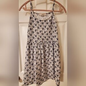 LOFT Floral lacy strappy swing dress